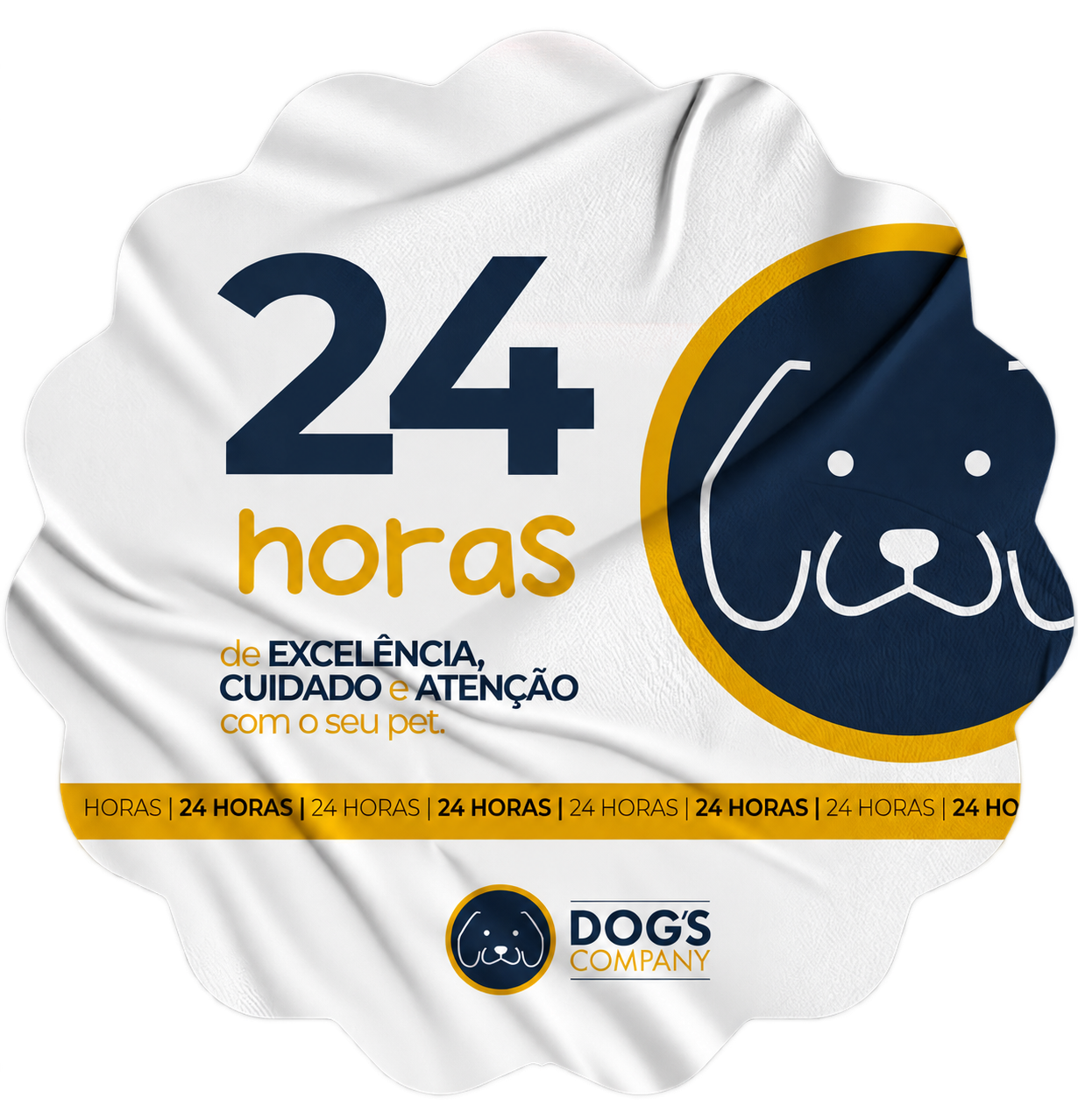 Selo Dog's Company de atendimento 24 horas